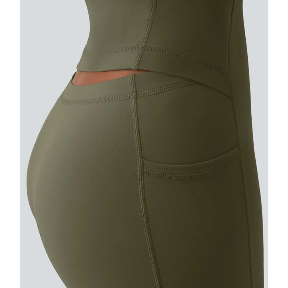 Halara Softlyzero Plush Backless Active Dress Easy Peezy Edition Sz M Grey Green - Picture 2 of 6